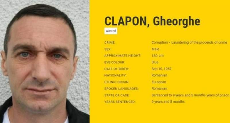 Europol - mesaj pentru interlopul ieșean Gheorghe Clapon: „Vino după lăsarea serii, te vom aştepta”