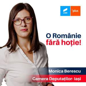 Monica Berescu (PLUS Iași): România are nevoie de infrastructură, de educație și sănătate, de servicii publice de calitate