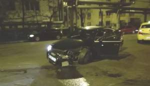 Accident în Bularga: Audi făcut praf în roțile unui TIR. Șoferul a fugit