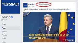 RyanAir, ironie de zile mari la adresa ministrului român al Justiției, botezat „Florin Ciordache”: „Altă întrebare!”