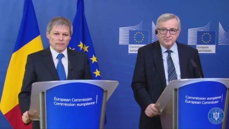 Întâlnire oficială Dacian Cioloș - Jean Claude Juncker, la Bruxelles