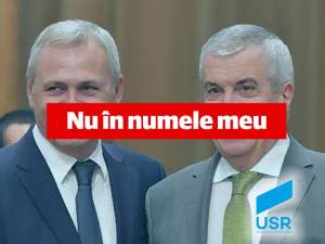 Protest USR: Domnilor Dragnea şi Tăriceanu, nu în numele Parlamentului României