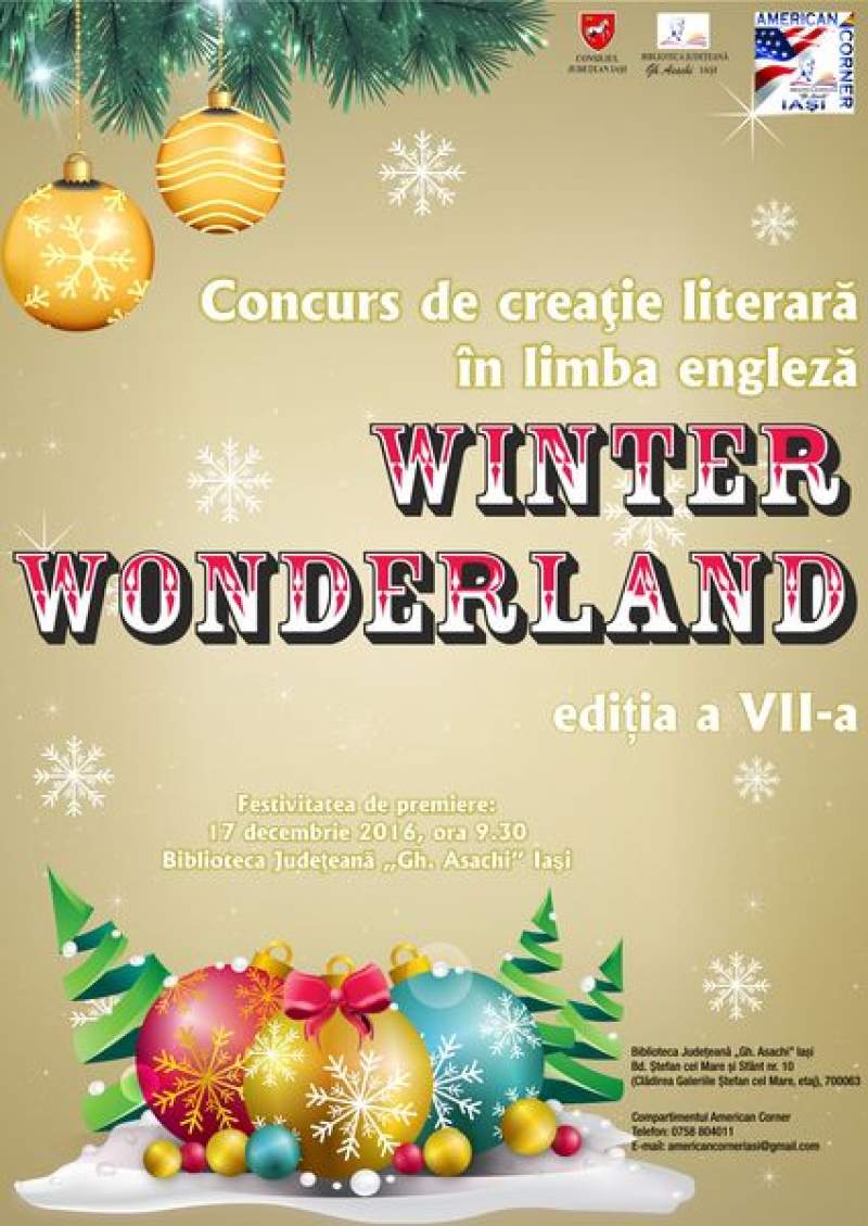 Concursul de creație literară în limba engleză „Winter Wonderland”, Ediția a VII-a