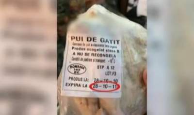 Atentat la sănătatea publică: carne de pui expirată de 6 ani, scoasă la vânzare într-o alimentară
