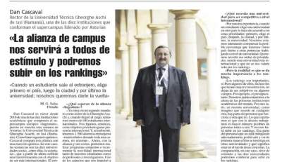 Interviu acordat în Spania de prof. univ. dr. ing. Dan Cașcaval, rectorul TUIASI: „Alianța INGENIUM este mai mult decât un proiect, este casa tuturor celor zece universități”