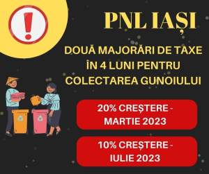 PSD Iași: PNL crește iar tariful de colectare a deșeurilor. Costel Alexe trebuie să explice scumpirile în lanț!