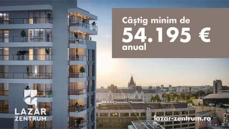 LAZAR ZENTRUM LOFTS - Investiții imobiliare cu randament ridicat. Câștig minim de 54.195 Euro/anual. Randament financiar de peste 19.60% anual