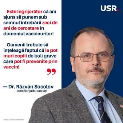 Dr. Răzvan Socolov (USR Iași): Despre vaccinare trebuie sau nu sa fie obligatorie?