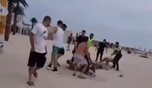 Bătaie între turiști și jandarmi pe o plajă din Costinești: „Dă-mi cătușele jos să-l bat singur” (VIDEO)